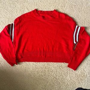 Varsity crop sweater